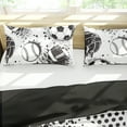 thumbnail image 6 of Twin Sports Comforter Set Black and White Ball Bedding Sets for Boys Girls Kids Teen 3D Soccer Basketball Baseball Football Design 5Pcs Bed in A Bag, 6 of 6