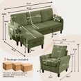 thumbnail image 7 of Soscana Corduroy Living Room Furniture Set,Convertible Sectional Sofa with Storage Ottoman & Accent Chair,3 Seat L Shaped Couch with Reversible Chaise & Side Pockets, for Living Room Office Apartment, 7 of 7