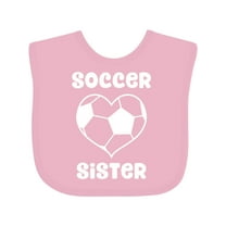 Inktastic Heart Soccer Sister Girls Baby Bib