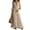 Khaki, variant on HVOBTTY Womens Maxi Dress Deep V Neck Ruffle 3/4 Sleeve red Solid Color Long Romantic