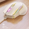 thumbnail image 3 of M2 Gaming Mouse Desktop Mouse With 12800 DPI RGB Backlight Wired Mice Lightweight Gaming Mouse Ergonomic Design 9 Keys Mice For PC Laptop Computer Strawberry version, 3 of 5