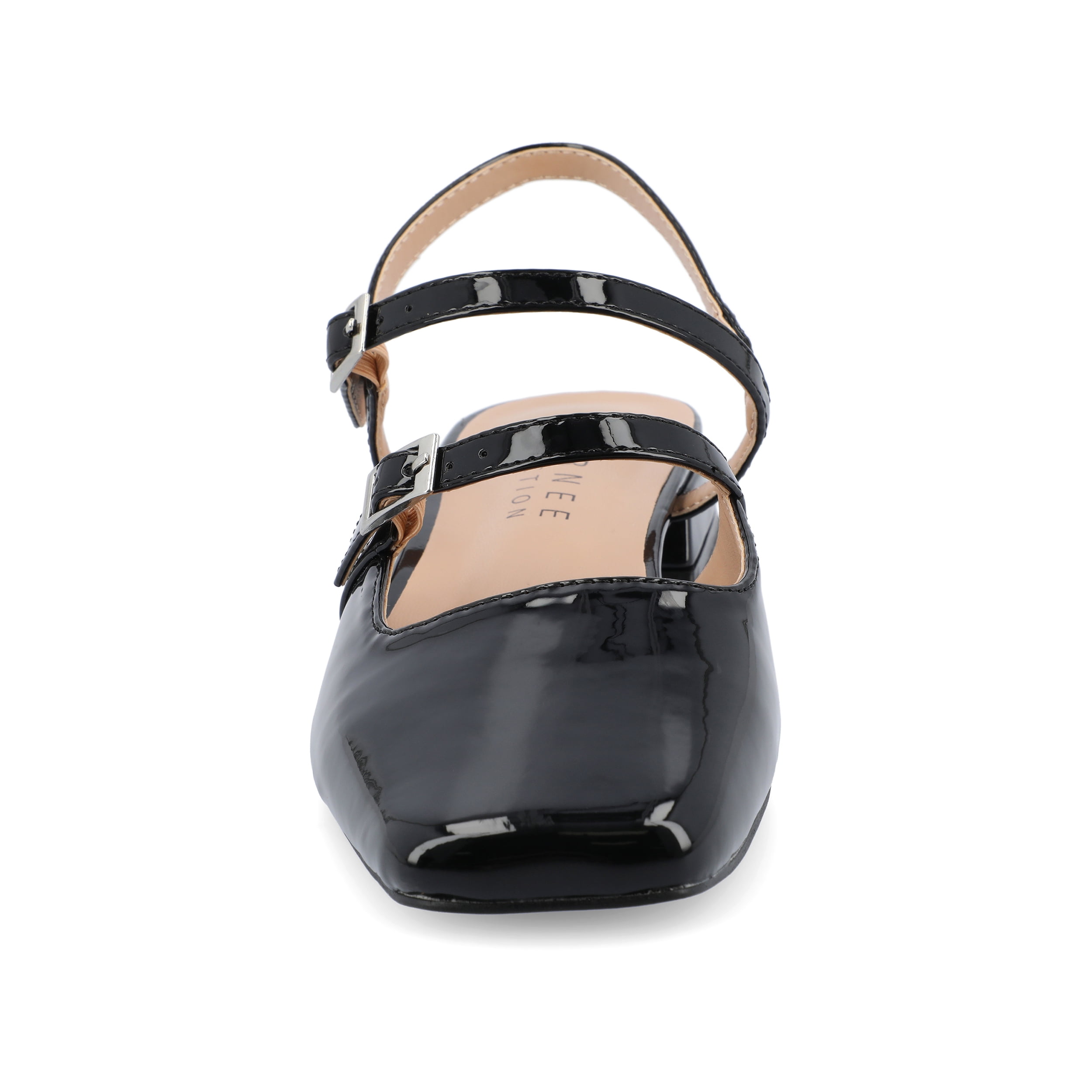 Journee Womens Gretchenn Multi Strap Square Toe Mary Jane Flats