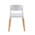 thumbnail image 4 of 4 Sillas Eames de comedor Midtown Concept Estocolmo con patas de madera estilo nórdico blanco, 4 of 8