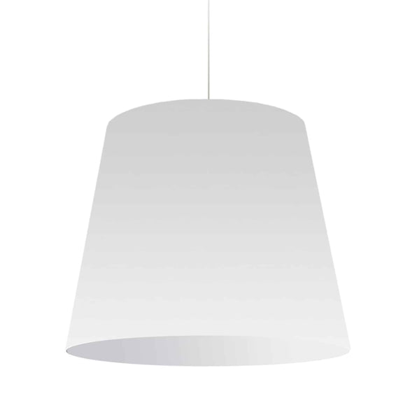 Dainolite Fabric Modern 1 Light Oversized Drum White Pendant