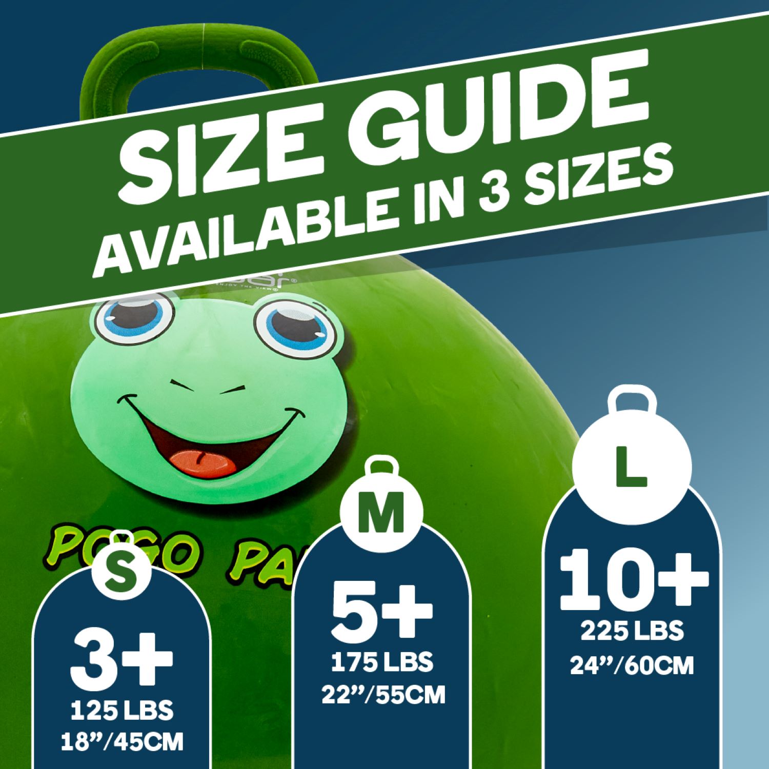 Flybar Hopper Ball for Kids - Bouncy Ball with Handle, Durable Bouncy Balls,, 225lbs, Ages 10+, Green Frog, L - image 4 of 6