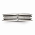 thumbnail image 3 of Titanium Grooved And Beaded 6mm Polished Band (Size 12) Made In United States tb129-12, 3 of 4