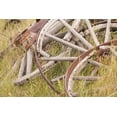 thumbnail image 2 of Paulson, Don 24x17 White Modern Wood Framed Museum Art Print Titled - Canada, BC, Fort Steele Wagon wheels in grass, 2 of 4