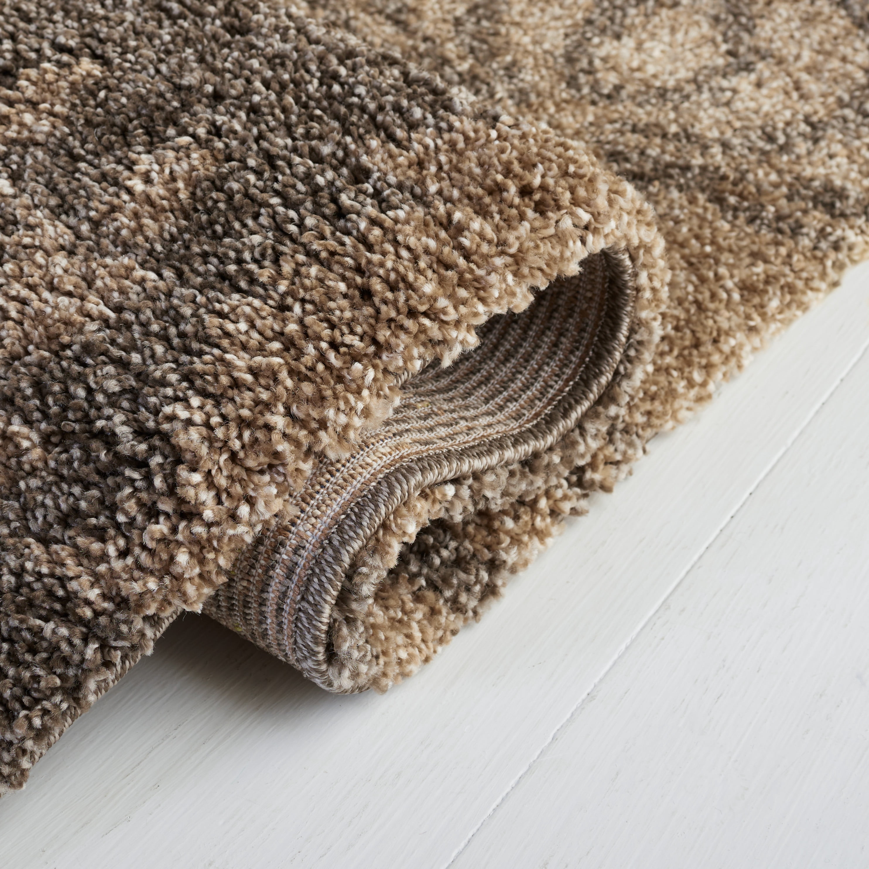 Safavieh Florida Desmond Damask Shag Area Rug, Smoke/Beige, 6' x 8'
