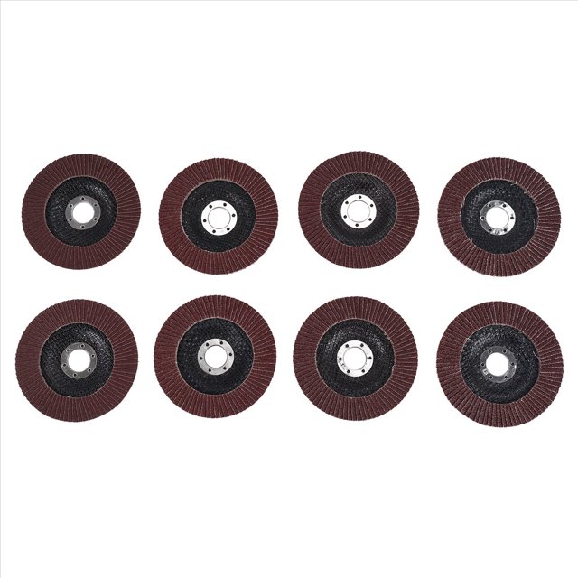 8 Discos de Óxido de Aluminio de 125 Mm, Discos de Lijado de Grano 40/60/80/120, Cuchillas para Acabado de Amoladora Angular