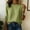 Green, variant on Delayuji Women's Cotton Linen Shirt Round Neck Long Sleeve Shirt with Button Fashion Solid Color Loose Summer Tops Business Casual Outfits