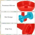 thumbnail image 3 of 4pcs Silicone Treats Holder 5.1" x 3.5" Ice Cream Cone Holder Kitchen Tools Red, 3 of 6