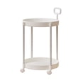 thumbnail image 1 of CNKOO Round Side Table End Coffee Table with Wheel Movable Tray Sofa Cart  Home Coffee Table Movable Shelf Sofa, 1 of 6
