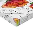 thumbnail image 2 of Ambesonne Nature Fitted Sheet, Swirled Flowers Flamingo, Twin XL Size, Multicolor, 2 of 3