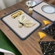 thumbnail image 5 of Xihbxyly Ofertas de Liquidación de Open Box Mantel Individual de Cuero con Estampado para El Hogar, Almohadilla Aislante, Mantel Individual Impermeable, Tapete Antideslizante para Comida Occidental p, 5 of 7