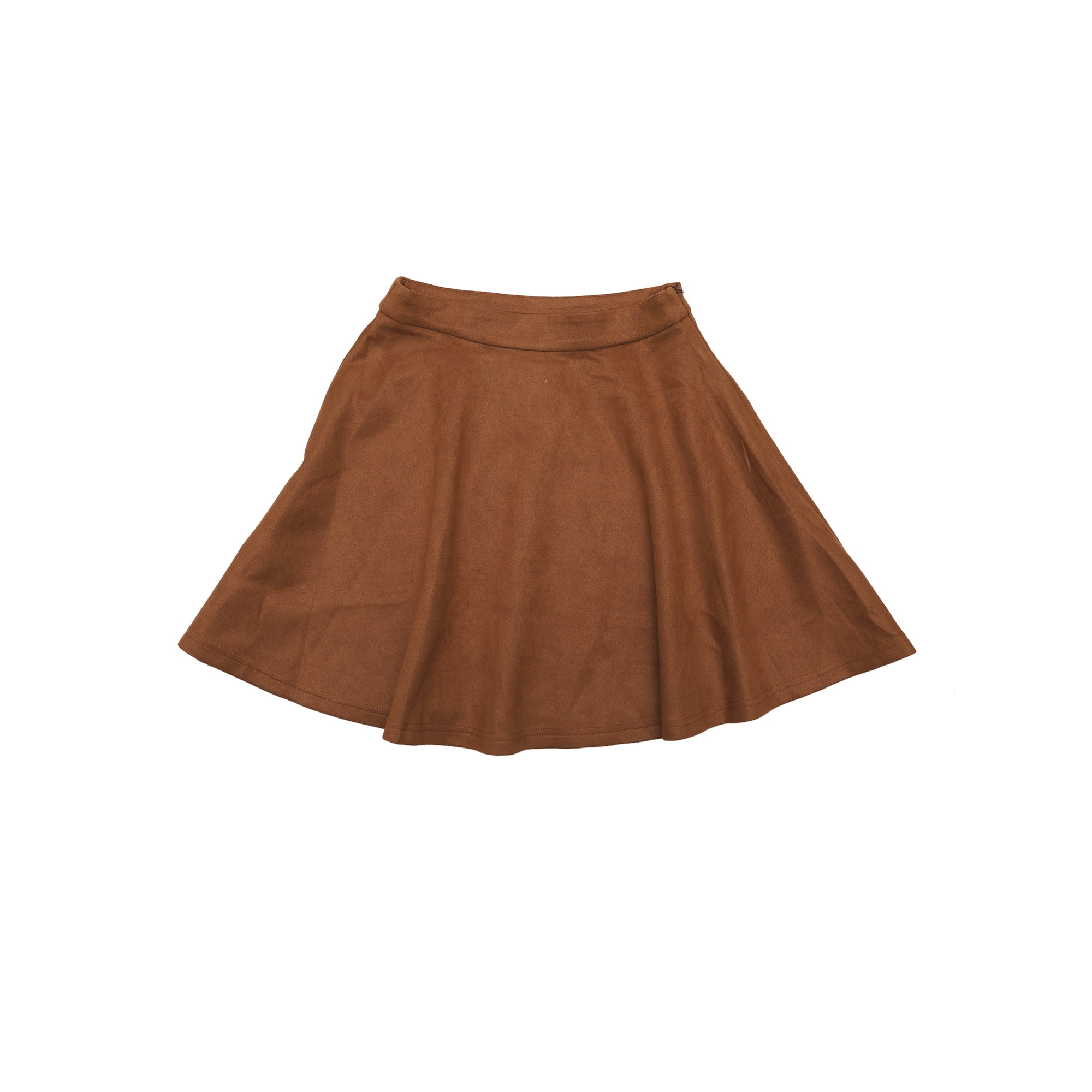 Allegra K Faux Suede Skirt for Women s Basic Short Flared Casual Mini Skater Skirt Small Coffee Walmart