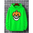 thumbnail image 3 of Capuchas Para Hombres, Sudadera Con Capucha Casual Para Hombres Con Bolsillo Canguro Para Primavera Y Otoño, Como Regalos. 'Calabaza De Halloween Y Cráneo' Sudadera Con Capucha Gráfica, 3 of 4