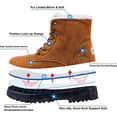 thumbnail image 4 of Winter Snow Boots for Women Comfortable Outdoor Anti-Slip Ankle Boots Suede Warm Fur Lined Booties Lace Up Flat Platform Shoes, 4 of 8