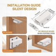 thumbnail image 2 of Push Latch Heavy Duty 4 Pack Push to Open Cabinet Hardware Magnetic Latches for Large Door Push White, 2 of 5