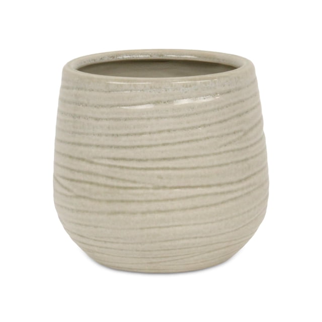 Maceta grande de cerámica con patrón ondulado Fairloam de Planter Cheung