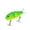 Green, variant on Hard Jointed Fishing Lure with Treble Hooks, Realistic S-Shaped Swimming Bait for Freshwater and Saltwater, Durable Plastic Crankbait for Predator Fish, 2.4 Inches