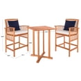 thumbnail image 5 of Safavieh Pate 3-Piece Eucalyptus Wood Bistro Set in Natural and Beige, 5 of 8
