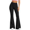 thumbnail image 2 of Ovbmpzd Petite Yoga Pants Womens Flare Black Ladies Leggings Long Mid Waist Casual Leggings,XXL, 2 of 6