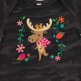 thumbnail image 4 of Inktastic Woodland Moose Spring Flowers Girls Baby Bodysuit, 4 of 5