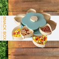 thumbnail image 2 of Organizador Caja de almacenamiento de comida de dulces de bocadillos giratorios en forma de pétalo Platos de frutas de boda (B) Tmvgtek Libre de BPA, 2 of 5