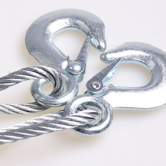 BALAHAPY Vehicle Tow Cable 1Pack Winch Rope Silver 400*6cm Steel Wire