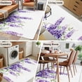 thumbnail image 6 of Area Rug 48×72in, Summer Purple Flower on White Floor Carpet Living Room Rug, Wisteria Floral Watercolor Non-Slip Welcome Mat Indoor Rugs for Bedroom Dining Room, 6 of 9