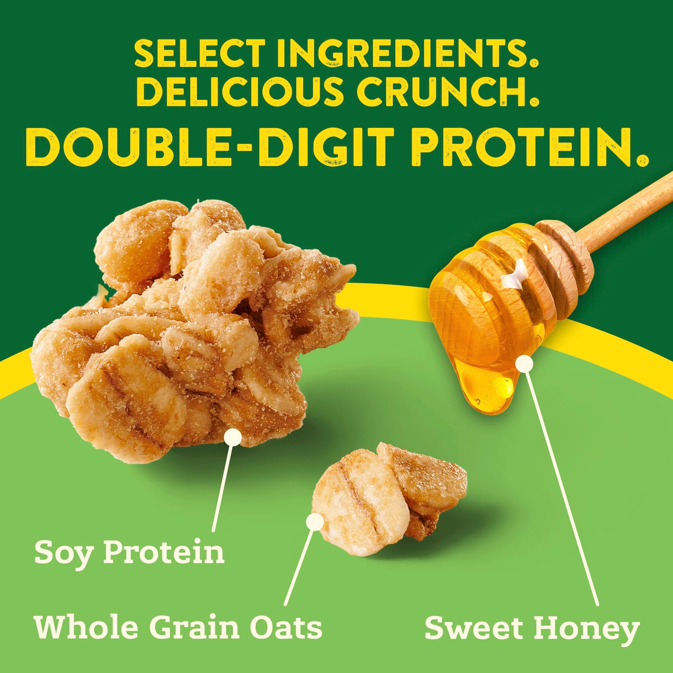 (4 pack) Nature Valley Protein Oats and Honey Granola Pouch, 11 oz