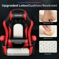 thumbnail image 4 of Gaming Chair, Brochao Ergonomic Office Gaming Chair Computer Racing Chair with Footrest Lumbar Support Headrest and Bluetooth Speakers for adults, Red, 4 of 9