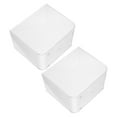 thumbnail image 3 of 2pcs Open top Small Fish Tank Desktop Square Aquarium For Betta Goldfish Turtles Transparent Plastic Fish Tank Smooth Small Turtle Tank, 3 of 5
