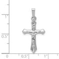 thumbnail image 4 of Diamond2Deal 14k White Gold INRI Crucifix Pendant for Women (L- 1.07 in, W- 0.57 in), 4 of 4