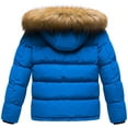 thumbnail image 2 of Chrisuno Boy's Fleece Puffer Coat Winter Warm Quilted Padded Outerwear Thicken Jacket Blue 6/7, 2 of 5