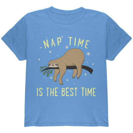 Sloth Nap Time Is The Best Youth T Shirt (Best Romance Anime Of All Time)