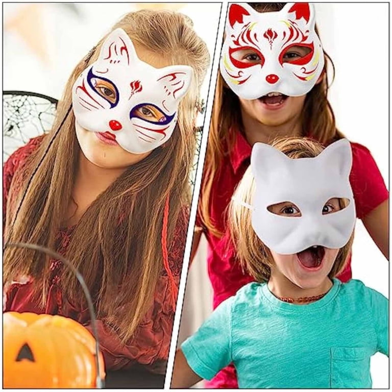 Masques faciaux artisanaux en papier - Mascarade d'Halloween blanche DIY Masques faciaux artisanaux en papier - Mascarade d'Halloween blanche DIY