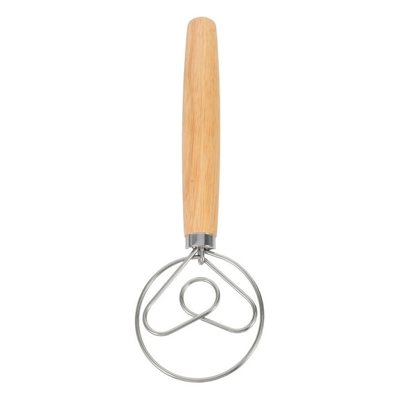 OUNONA Stainless Steel  Dough Whisk Flour Coil Mixer Dough Mixing Whisk Bread Whisk Tool For Mixing Flour Beating Eggs Tools (10 Inch)