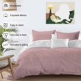 thumbnail image 4 of Vintage Nude Pink Bedding 3 Piece Duvet Cover Set California King, Farmhouse Retro Solid Color Linen Texture Soft Microfiber Comforter Cover with Zipper Closure & Pillowcases, Quilt Cover, 4 of 9