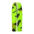 thumbnail image 5 of WXLWZYWL Halloween Pants for Women Women's Comfy Stretch Pants Casual Palazzo Sweatpants Bat Print Drawstring Wide Leg Pant Lounge Elastic Waist Sweatpant, 5 of 5