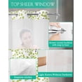 thumbnail image 4 of No Hook Shower Curtain with Snap in Liner, Watercolor Summer Blue Vine Leaves White Hotel Shower Curtains for Bathroom, Washable Shower Curtain Liner Set with Mesh Top Window, 72"x84", 4 of 6