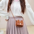 thumbnail image 5 of Xfvqtps Coin Purse Mini Small Wallet Cute Cartoon Style Shoulder Crossbody Bag Brown, 5 of 8