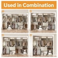 thumbnail image 6 of Homieasy Closet System with 2 Sets, 154'' Heavy Duty Closet Organizer System with 2 Drawers, 8 Hanging Rods & 6 Reversible Shelf Towers, Clothes Storage & Organizers for Bedroom, Closet, White Oak, 6 of 6