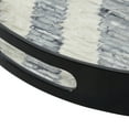 thumbnail image 6 of DecMode 24", 20", 16"W Black Mother of Pearl Handmade Chevron Tray with Slot Handles, 3-Pieces, 6 of 12