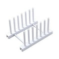 thumbnail image 2 of HEVIRGO Kitchen Dish Plate Pot Cover Drying Drain Holder Plastic Storage Rack Shelf, 2 of 8