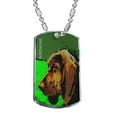 thumbnail image 1 of KuzmarK Silver Chrome Pendant Dog Tag Necklace - Bloodhound Comic Strip Chrome Dog Tag Necklace, 1 of 1
