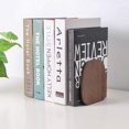 thumbnail image 4 of Bookends Support For Shelves,decorative Book Ends For Heavy Books/office Files/magazine(walnut Wood-2pcs), 4 of 5
