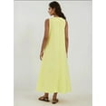 thumbnail image 3 of Mixray Collection Crew Neck Sleeveless A-Form Maxi Dress, 3 of 6