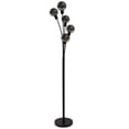 thumbnail image 3 of Dainolite Transitional - 306F-BK - 5 Light Floor Lamp Black Finish with Smoked Glass - Black, 3 of 3