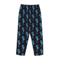 thumbnail image 4 of Kdxio Women's Comfy Stretch Blue SeahorsePrint Drawstring Pajama Pants-Small, 4 of 9